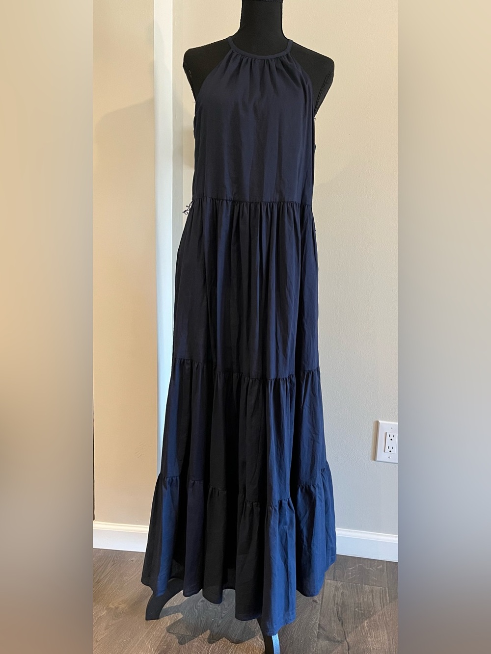 Boden Navy Tiered Maxi Dress Size 6 Regular